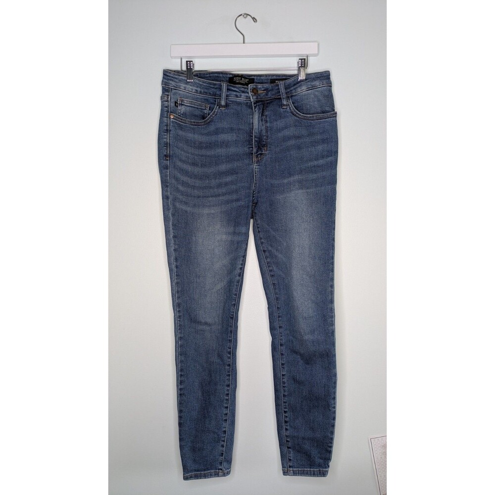 Judy Blue Size 11/30 Yoked & Stoked High Waist Skinny Medium Wash Jeans JB88364